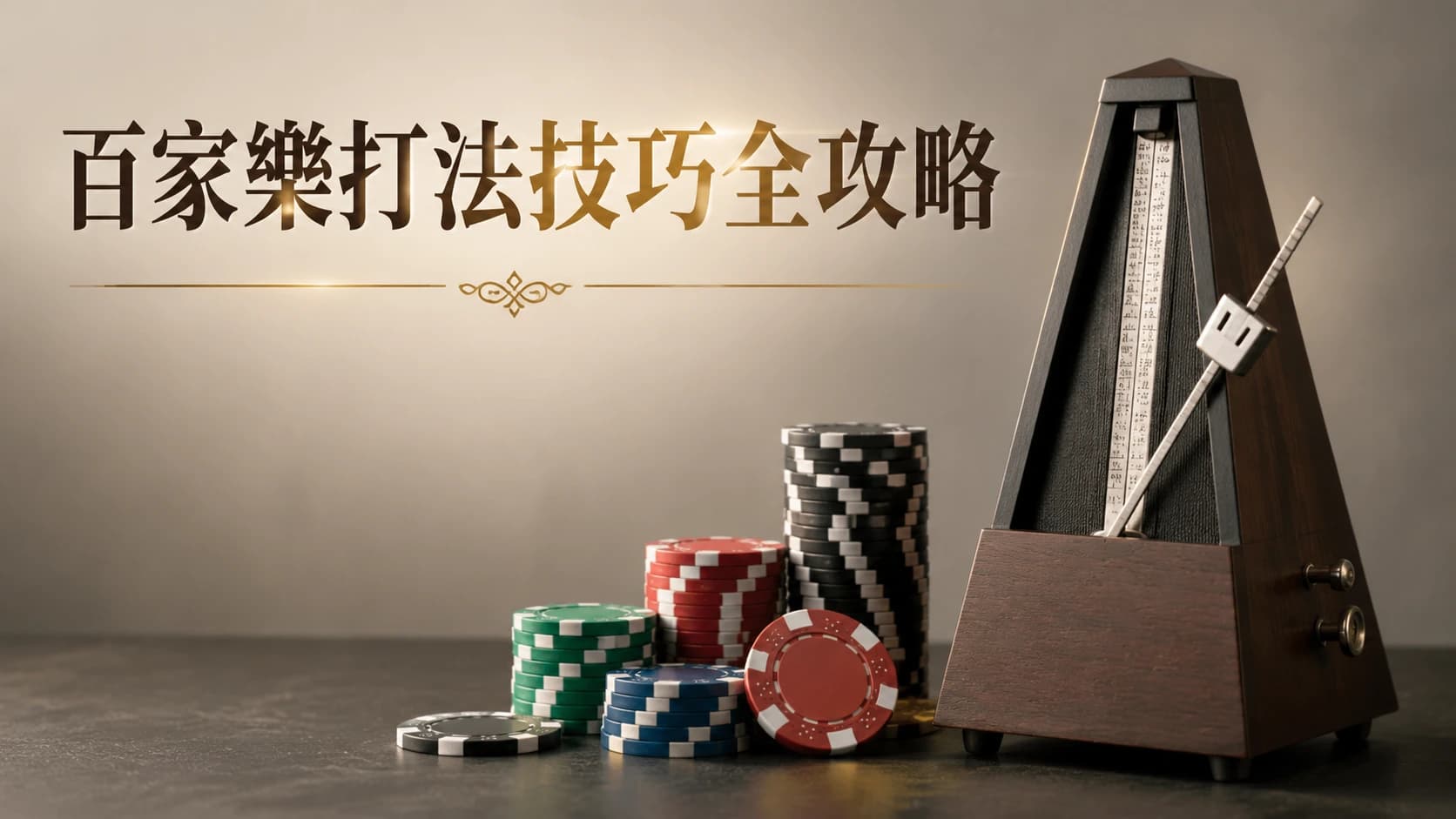 節拍器圖示旁邊放著一疊籌碼